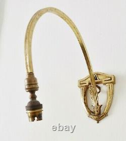 Applique / Lamp Bronze Brass Art Deco Orientable Patella For Tulip Muller