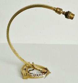Applique / Lamp Bronze Brass Art Deco Orientable Patella For Tulip Muller