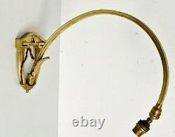 Applique / Lamp Bronze Brass Art Deco Orientable Patella For Tulip Muller