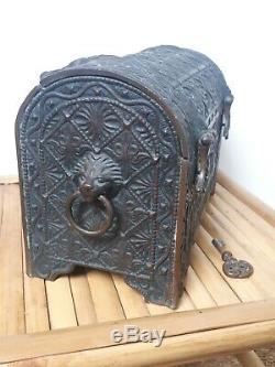 Around The Year 1480 Max Le Verrier Safe Box Bronze Art Deco Tbe 4200g