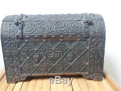 Around The Year 1480 Max Le Verrier Safe Box Bronze Art Deco Tbe 4200g