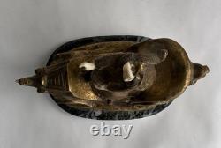 Art Deco 1903 bronze chryselephantine statue, SOMME automobilia, mechanical Valkyrie