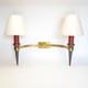 Art Deco 1925 Large Pair Of Wall Sconces In Bronze No Jean Royère Jules Leleu