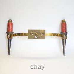 Art Deco 1925 Large pair of wall sconces in bronze No Jean Royère Jules Leleu