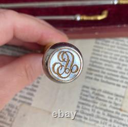 Art Deco 1930 Golden Bronze Horse Hoof Writing Set