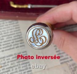 Art Deco 1930 Golden Bronze Horse Hoof Writing Set