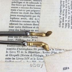 Art Deco 1930 Golden Bronze Horse Hoof Writing Set