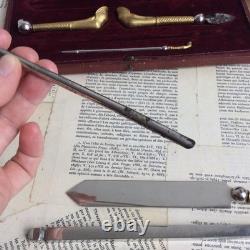 Art Deco 1930 Golden Bronze Horse Hoof Writing Set