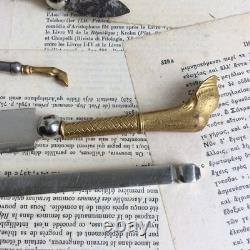 Art Deco 1930 Golden Bronze Horse Hoof Writing Set