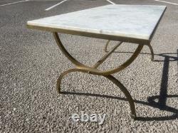 Art Deco 1950 Bronze Marble Coffee Table RAYMOND SUBES Baguès