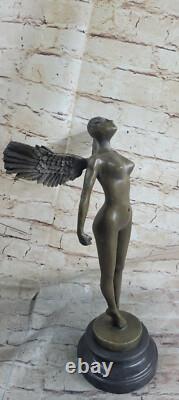 Art Deco Abstract Sculpture of a Seated Woman Girl Bronze Domestic Statue Sale