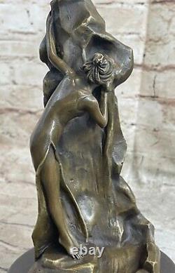 Art Deco Armor Bronze Garden Sculpture Statue Chair Woman Bust Bookend
