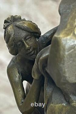 Art Deco Armor Bronze Garden Sculpture Statue Lady Bust Bookends Deal