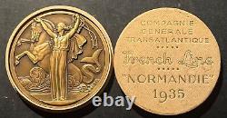 Art Deco & Art Nouveau Medal French Line NORMANDIE 1935 VERNON