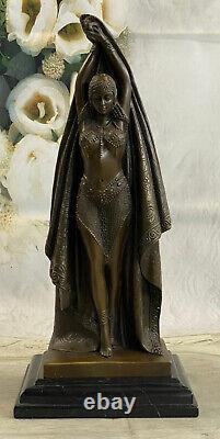 Art Deco Belly Dancer by Chiparus: Large Signed Bronze Sculpture Art Figurine