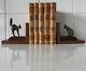 Art Deco Bookends Cats? Bronze On Old Wooden Base