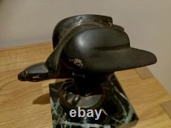 Art Deco Bookends Pair Janle, Max Le Verrier in Art Cast Iron and Marble