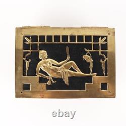 Art Deco Box in Bronze and Fabric Europe 1920s-1930s
