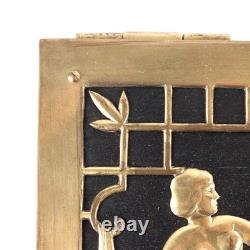 Art Deco Box in Bronze and Fabric Europe 1920s-1930s