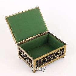 Art Deco Box in Bronze and Fabric Europe 1920s-1930s