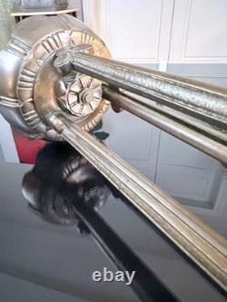 Art Deco Brass and Nickel-Plated Bronze Chandelier Mounting