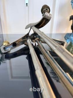 Art Deco Brass and Nickel-Plated Bronze Chandelier Mounting