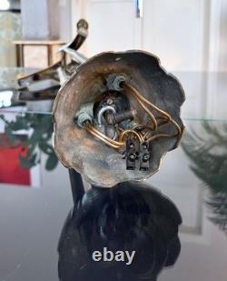 Art Deco Brass and Nickel-Plated Bronze Chandelier Mounting