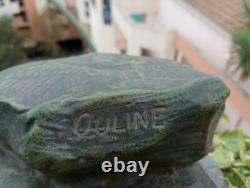 Art Deco Bronze Alexandre Ouline (1918-1940) Signed bronze The Hauling