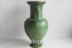 Art Deco Bronze Amphora Vase with Antique Green Patina (77802)