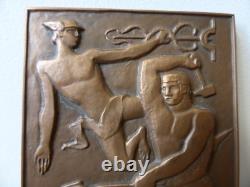 Art Deco Bronze Bas-Relief Plaque by R. Buthaud, circa 1940