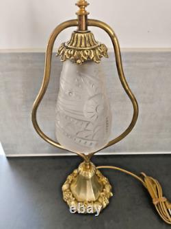 Art Deco Bronze Base Table/Desk Lamp