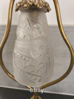 Art Deco Bronze Base Table/Desk Lamp