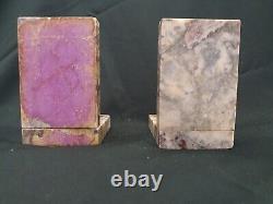 Art Deco Bronze Bookends Medals Signed Thenot Rene 1893 1963 France