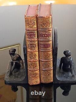 Art Deco Bronze Bookends Signed