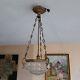 Art Deco Bronze/brass Glass Ceiling Pendant Chandelier With Ground Size