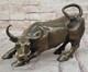 Art Deco Bronze Bull Sculpture Wall Street Figurine