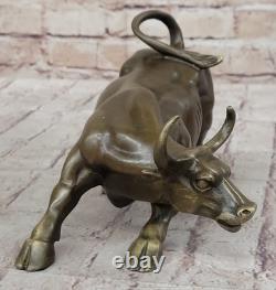 Art Deco Bronze Bull Sculpture Wall Street Figurine