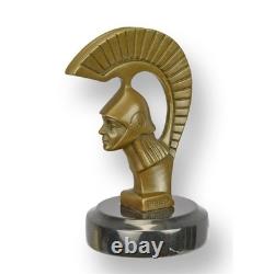 Art Deco Bronze Car Mascot Sculpture Spartan After Darel