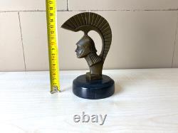 Art Deco Bronze Car Mascot Sculpture Spartan After Darel