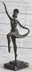 Art Deco Bronze Chair Dancer Sculpture Signed By Belleste, Artist Figurine