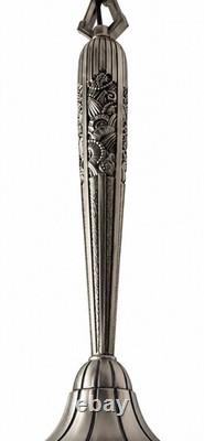 Art Deco Bronze Chandelier by Hettier Vincent with Tulip-Shaped Shade Signed Lorrain Nancy – French Lamp