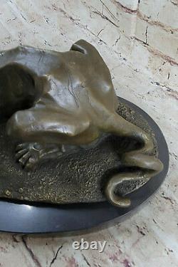 Art Deco Bronze Crocodile By / Barye 1820 French Artisan Sculpture Statue