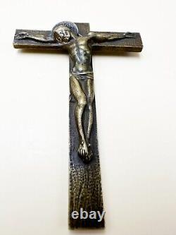 Art Deco Bronze Crucifix by Hartmann