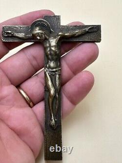 Art Deco Bronze Crucifix by Hartmann