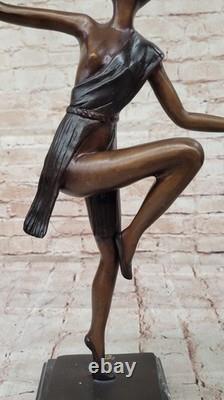 Art Deco Bronze Dancer Figurine Sculpture, Signed Limited Edition
