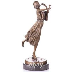 Art Deco Bronze Dancer Sculpture Dancing Girl after Paul Philippe