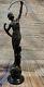 Art Deco Bronze Diana Goddess Of The Hunt By F. Preiss Sculpture Chair Statue