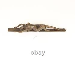 Art Deco Bronze Erotic Sculpture of a Nude Woman after J. Patoua