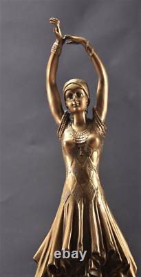 Art Deco Bronze Figure Dancer Woman Miss Kita