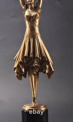 Art Deco Bronze Figure Dancer Woman Miss Kita